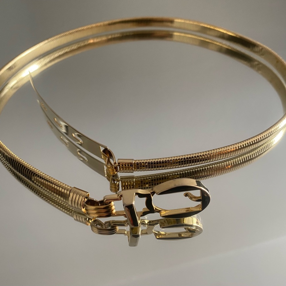 Metallic Gold Stretch Belt